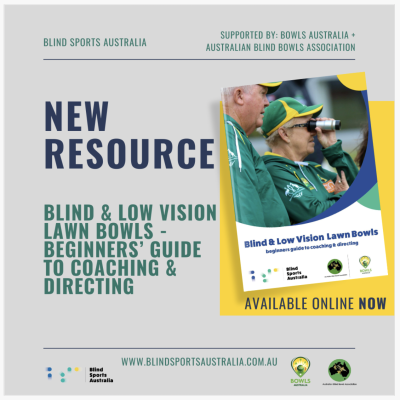 Image of promotion of BLV Lawn Bowls beginners guide to coaching & directing.